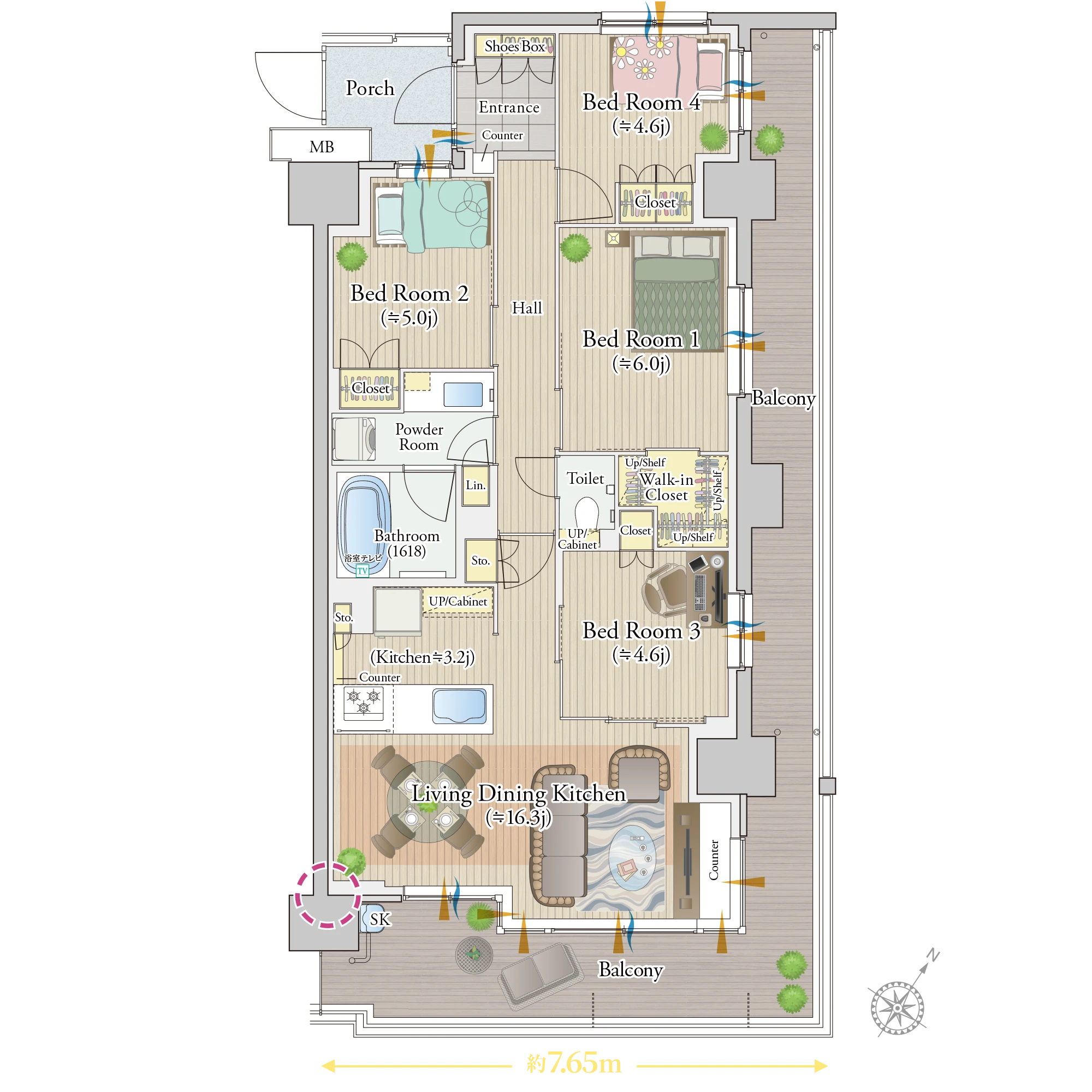 間取り Ntype｜【公式】エステムコート八王子高尾 (ショッピングモール