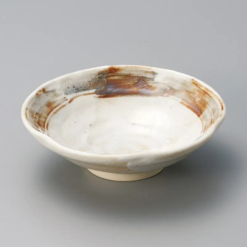 志野織部 八角盛皿 唐草絵(和風変形皿(中サイズ))|食器通販の陶磁庵