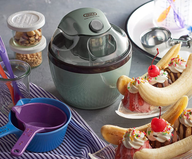 Toffy トフィー アイスクリームメーカー 電動式 ペールアクア K-IS11