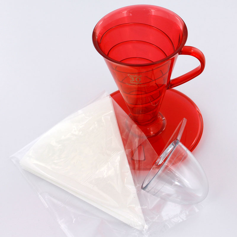 コニカル 30 シングル コーヒードリッパー Tarachine たらちね クリア