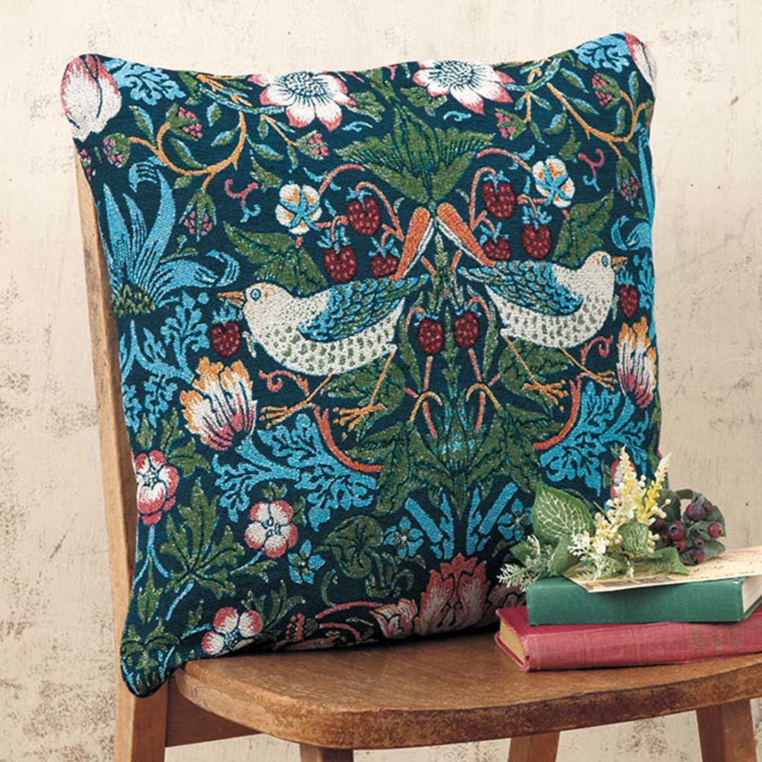 ウィリアム・モリス ジャガード織りクッションカバー: 完成品・雑貨