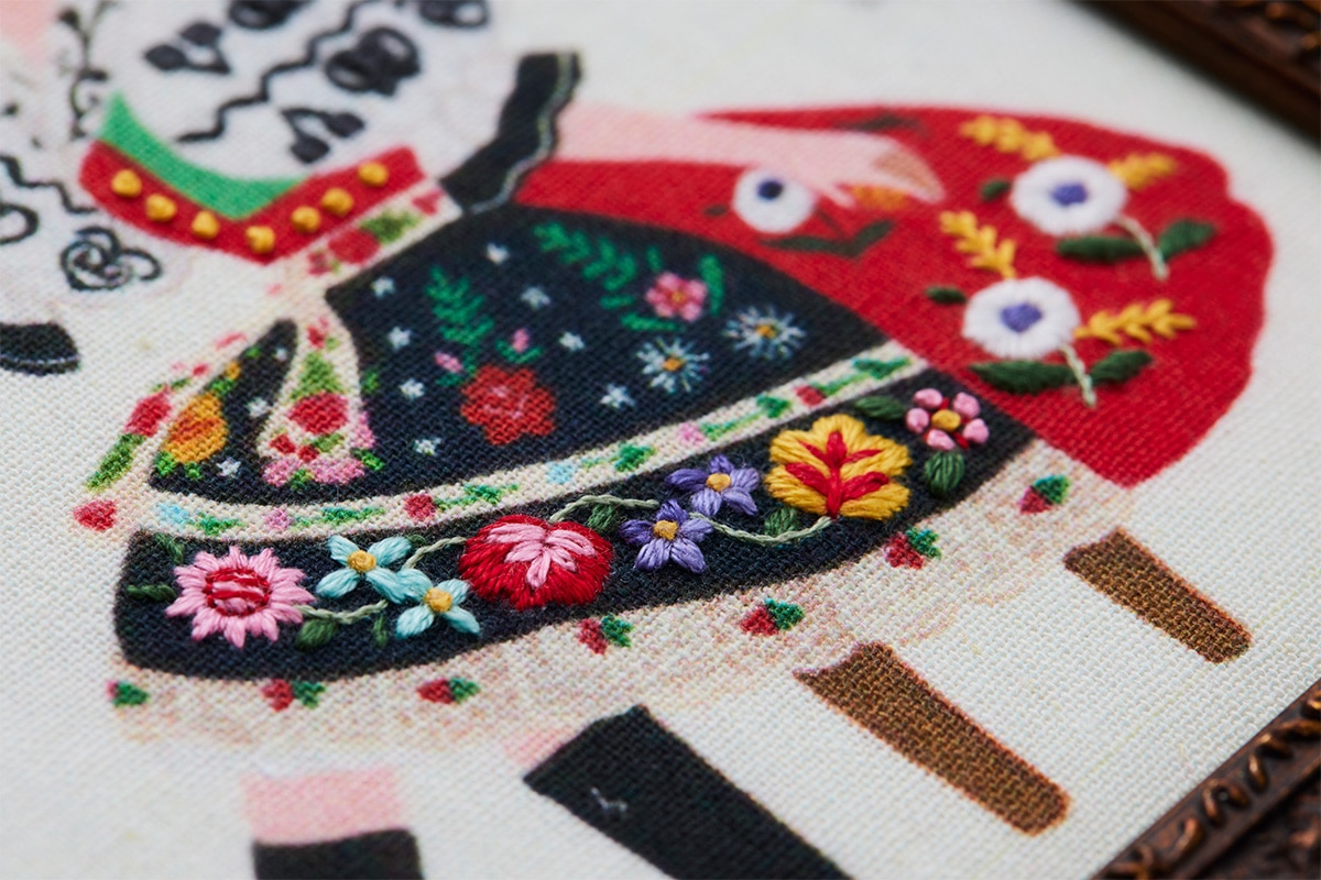 柏木リエさん×bitteさん 民族衣装の刺繍フレーム「チェコ」: キット