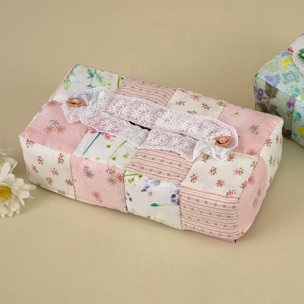 花柄ティッシュカバー（ピンク）: キット｜手づくりタウン by 日本