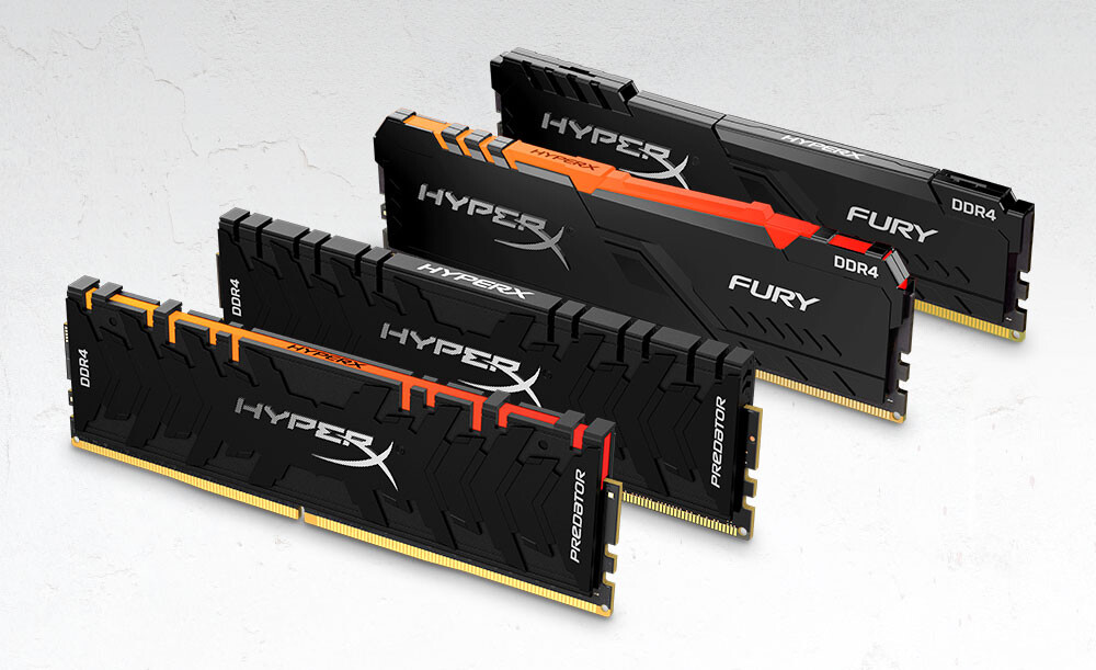HyperX Adds New Predator DDR4 RGB and FURY DDR4 RGB Memory Modules