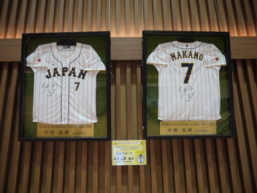 中野拓夢さんサイン入りの日本代表ユニフォームを展示｜東北福祉大学