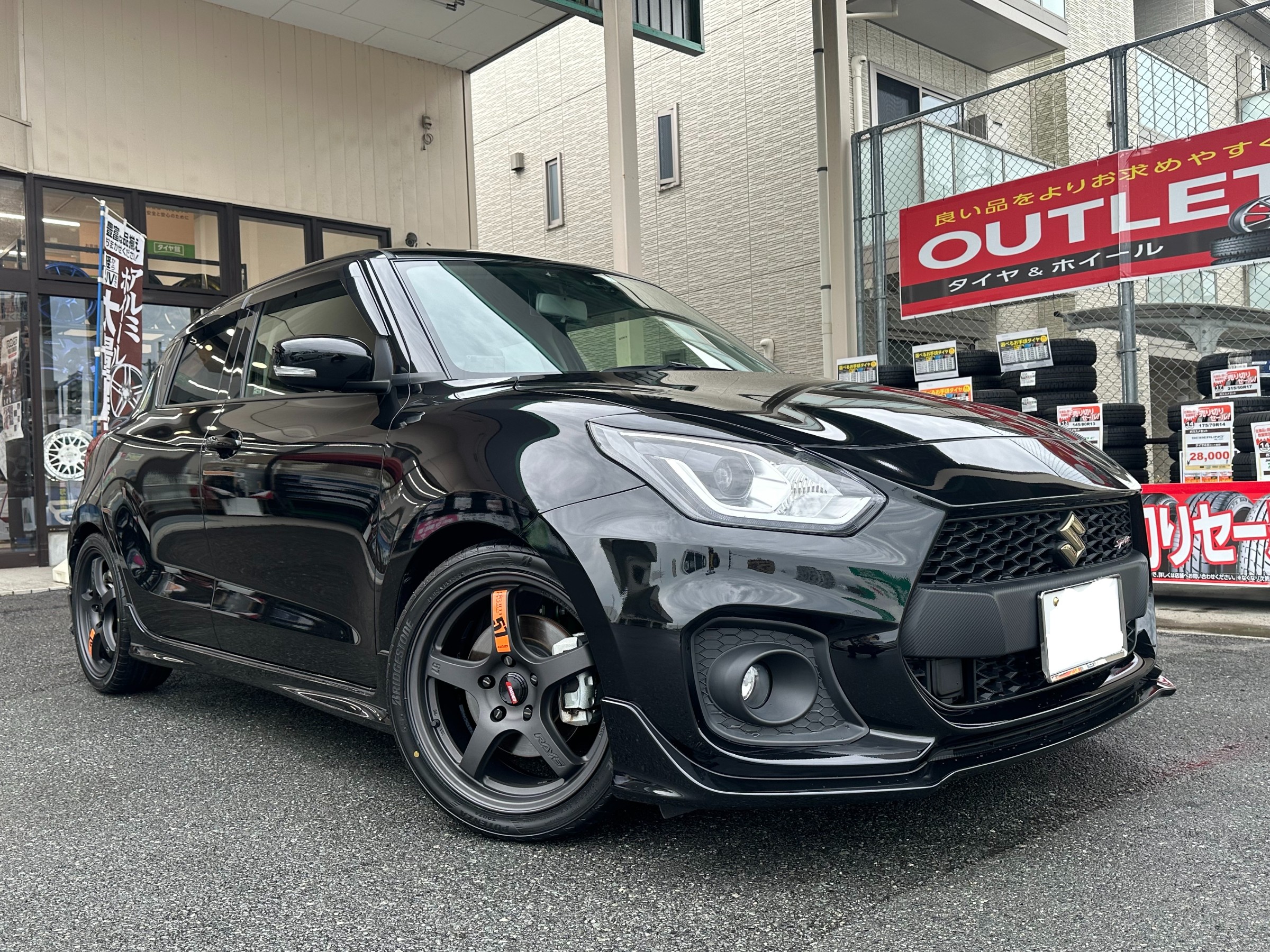 スイフトスポーツ(ZC33S)にホイールとタイヤを装着！RAYS 57CR SPEC D&