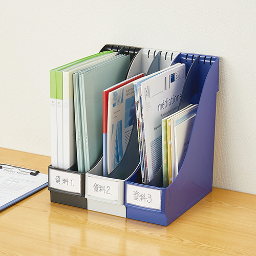 たのめーる】ライツ プラス マガジンファイルワイド A4ワイド グレー