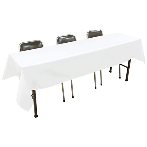 たのめーる】丸金 長机用 はっ水テーブルクロス 105×240cm ホワイト 1