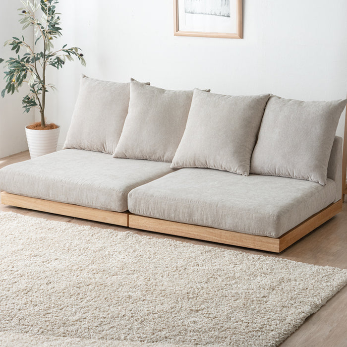 幅180cm］洗えるカバーリング フロアソファ 3人掛け ローソファ ソファ