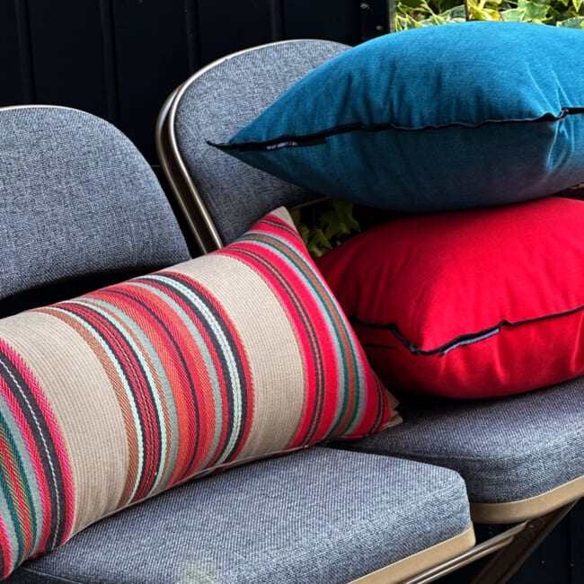 ラルフローレン 横長 クッション エンシニータスストライプ 65×31cm 中