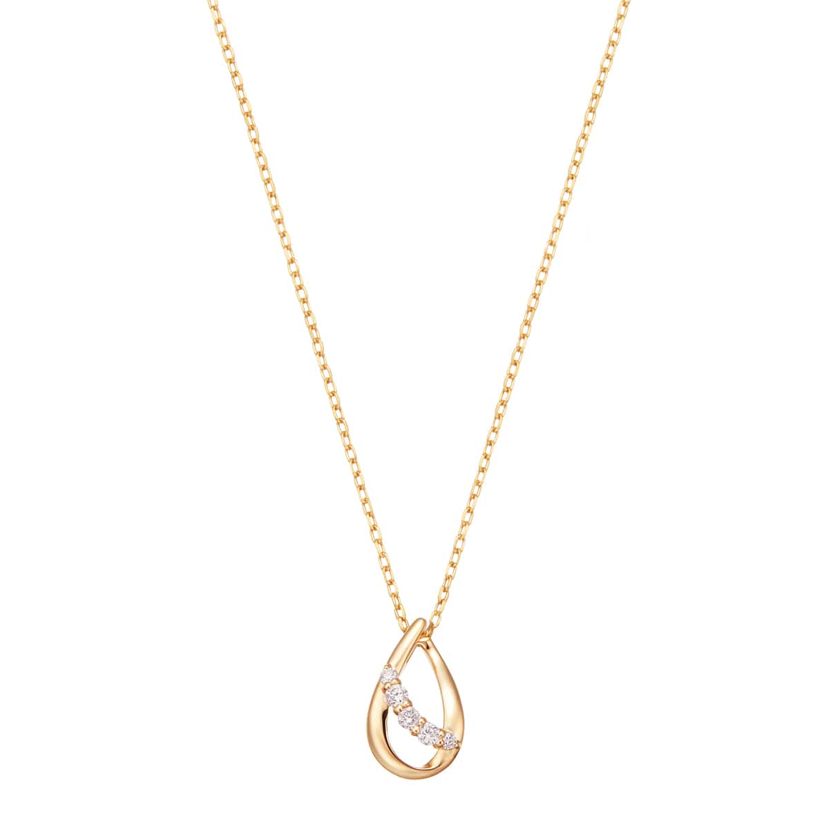 K10イエローゴールドダイヤモンドネックレス(RPN586-002)|TSUTSUMI