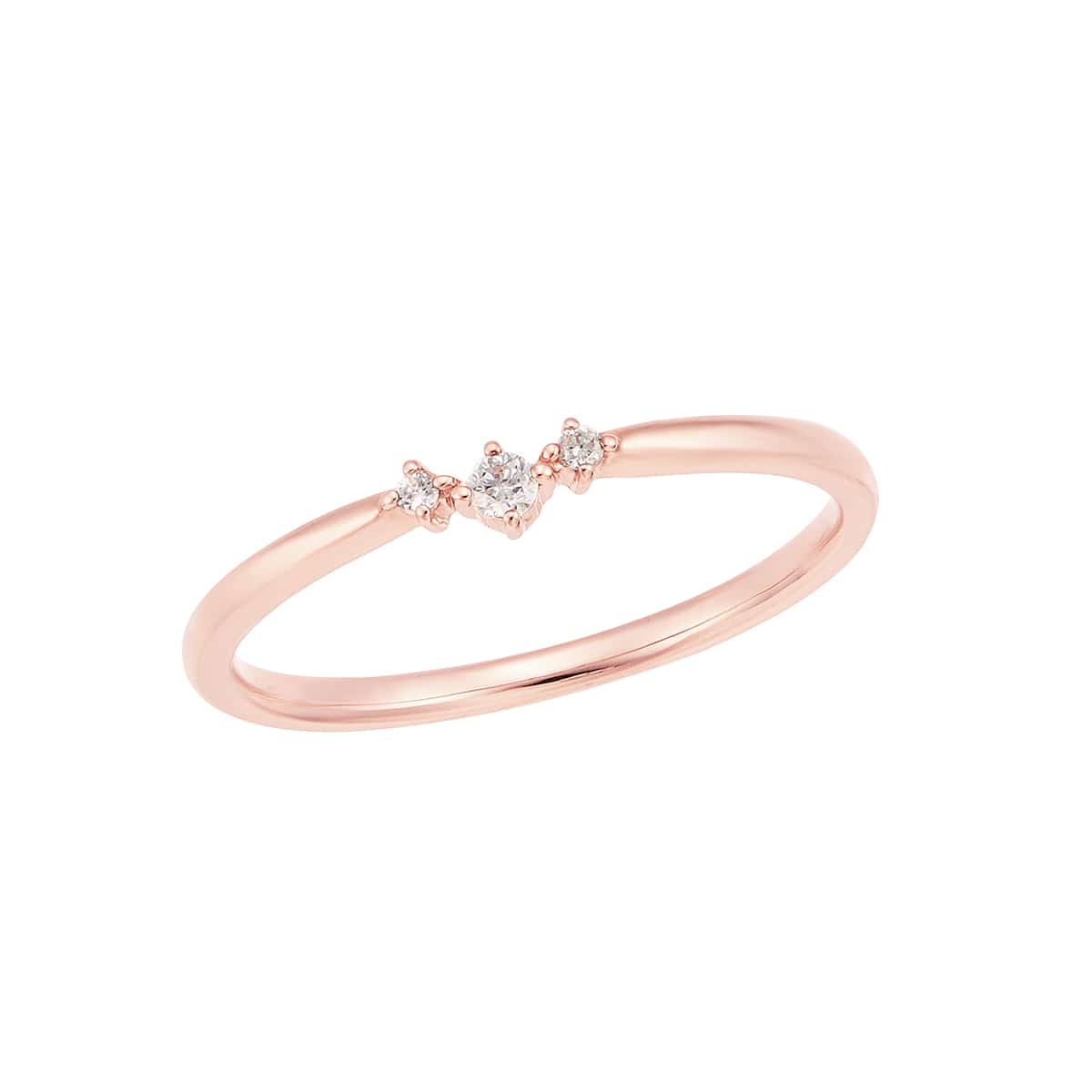 K10ピンクゴールドダイヤモンドリング(RFR067-002)|TSUTSUMI