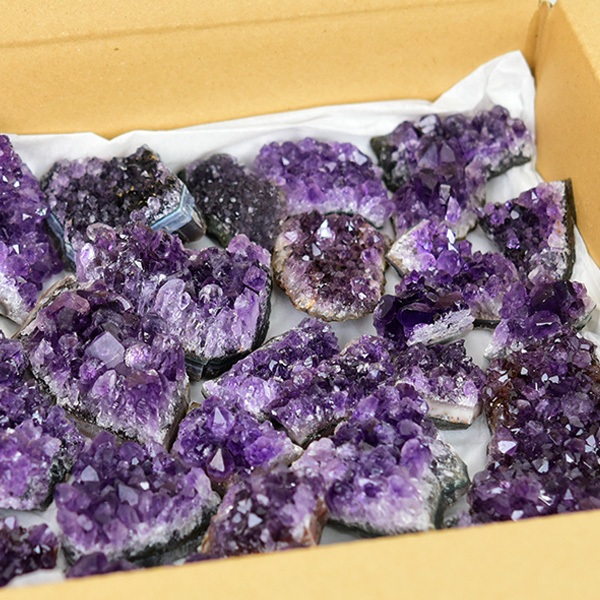 ウルグアイ産 アメジスト ミニクラスター 箱詰め｜紫水晶｜詰め合わせ