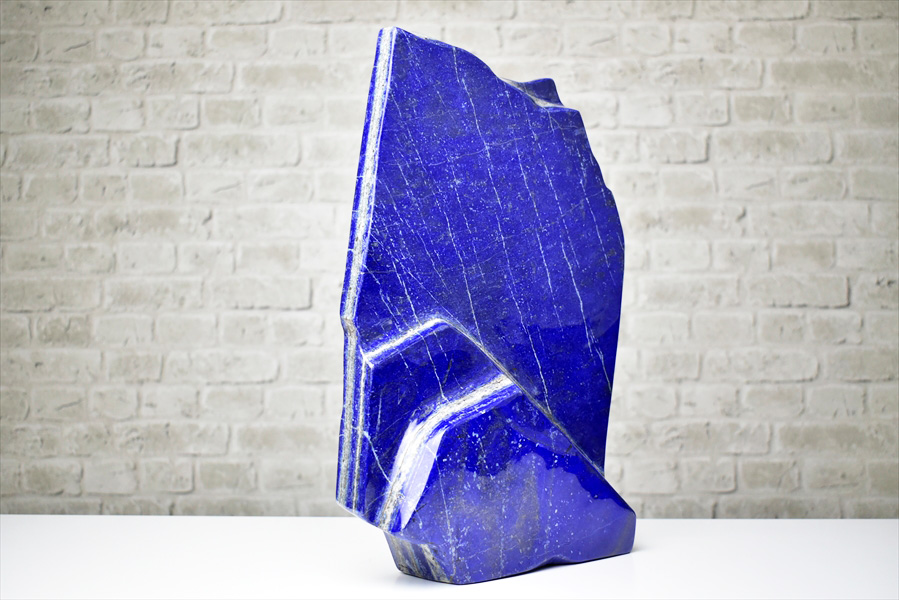 特大】アフガニスタン産ラピスラズリ ブロックポリッシュ原石｜アップ