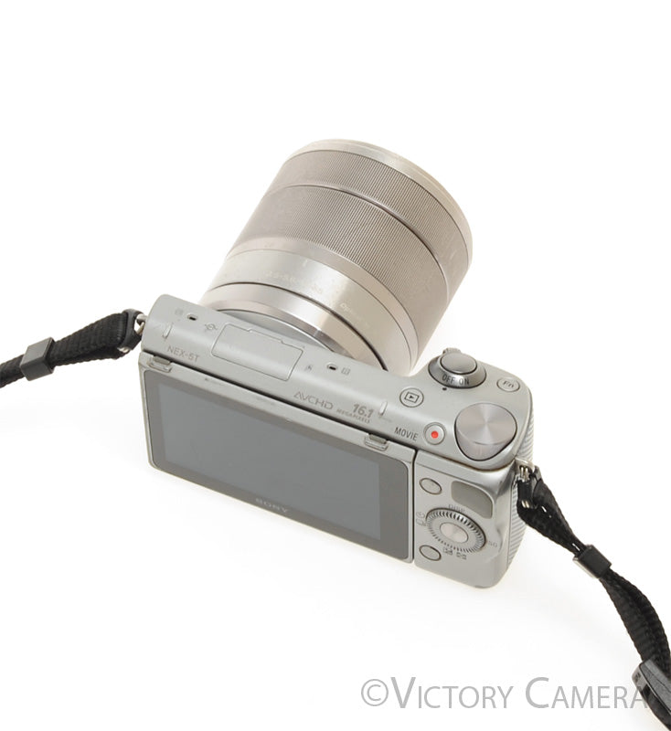 Sony NEX-5T Chrome 16.1MP Digital Mirrorless Camera w/ 16-50mm Lens [E