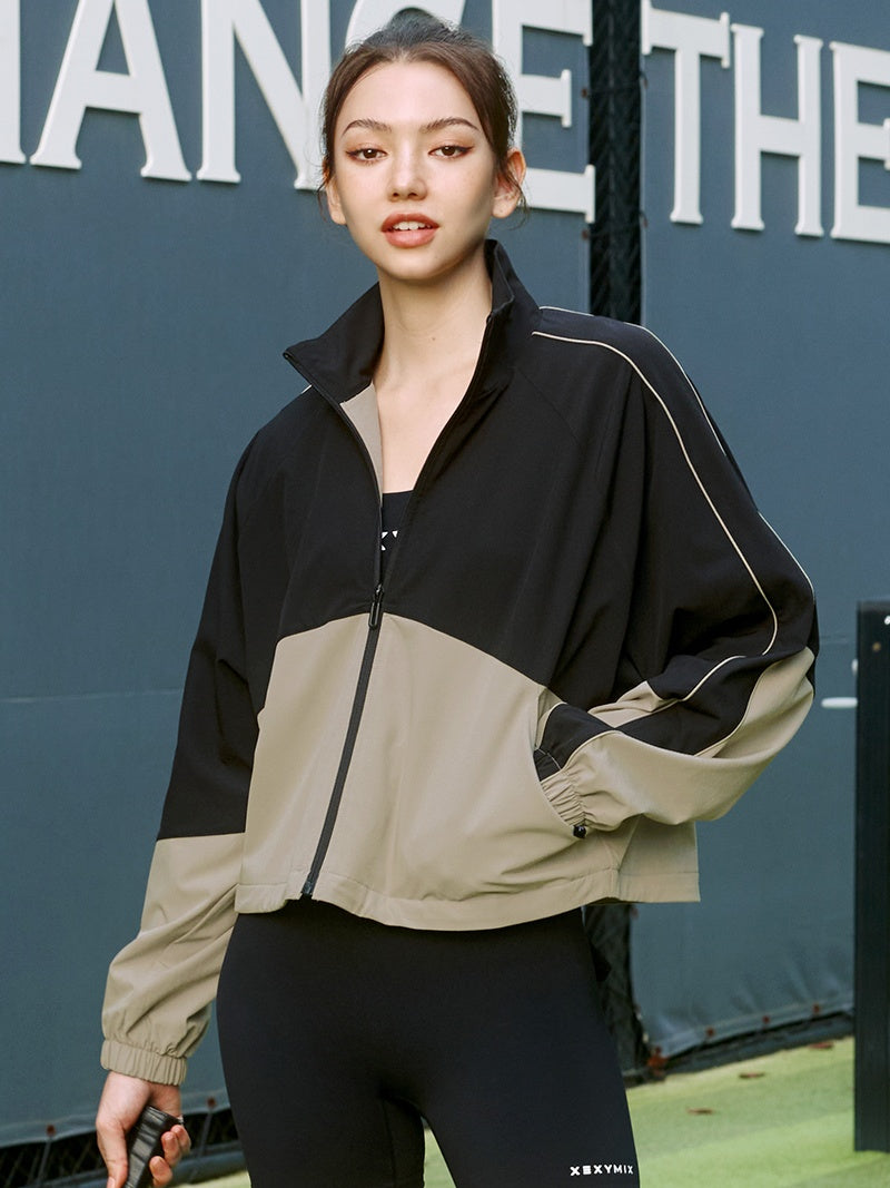 XTFJK03J3 マイルド カラーブロック ウィンドブレーカー