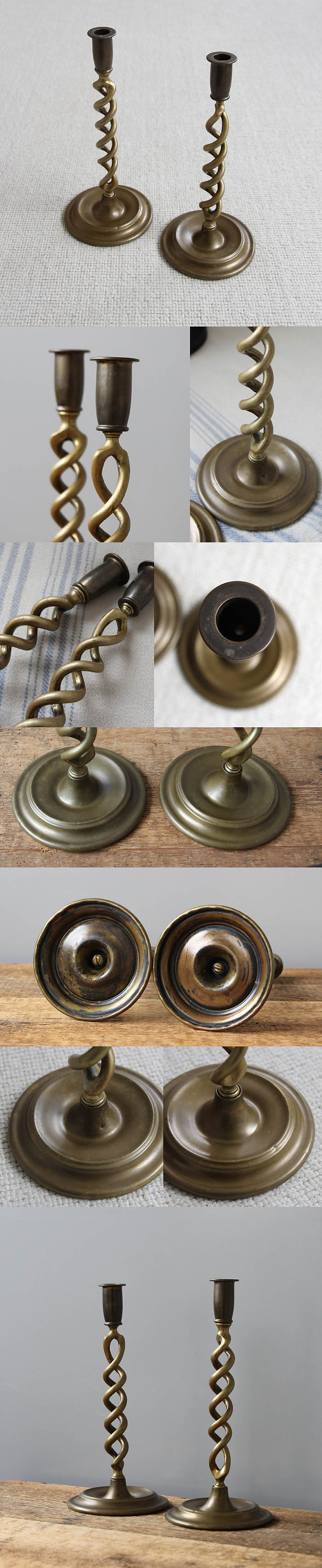 イギリス アンティーク キャンドルスタンド ブラス 真鍮製 インテリア