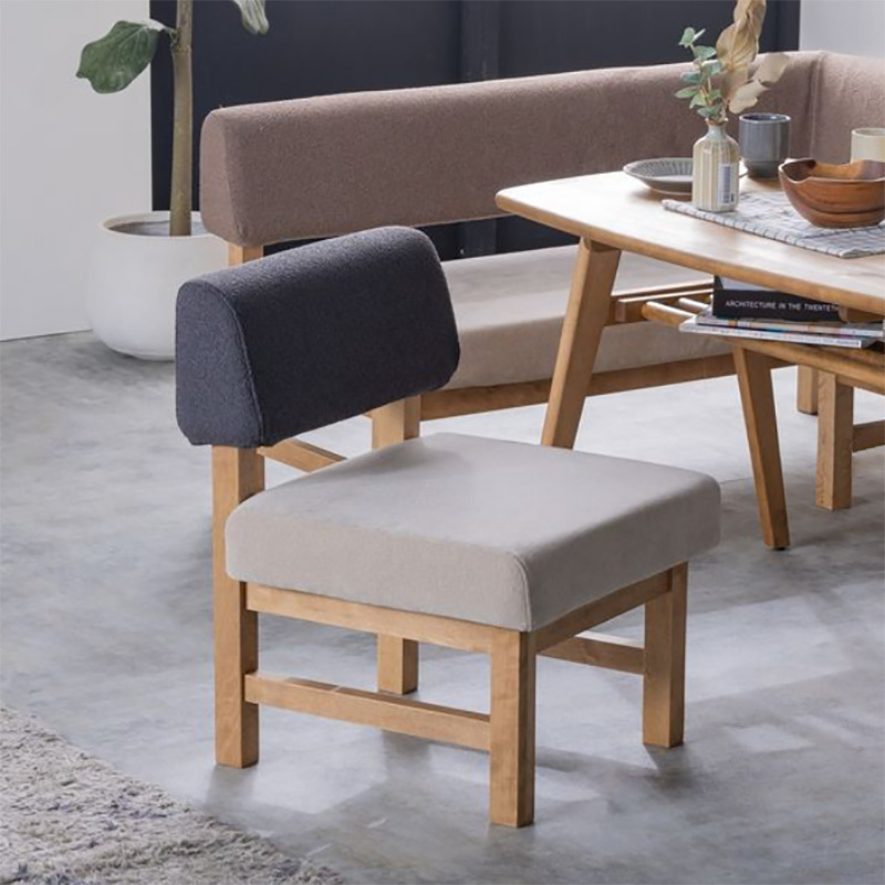 ダイニングチェア 低め nora. [メレ 1Pソファ] 木枠 LDソファ