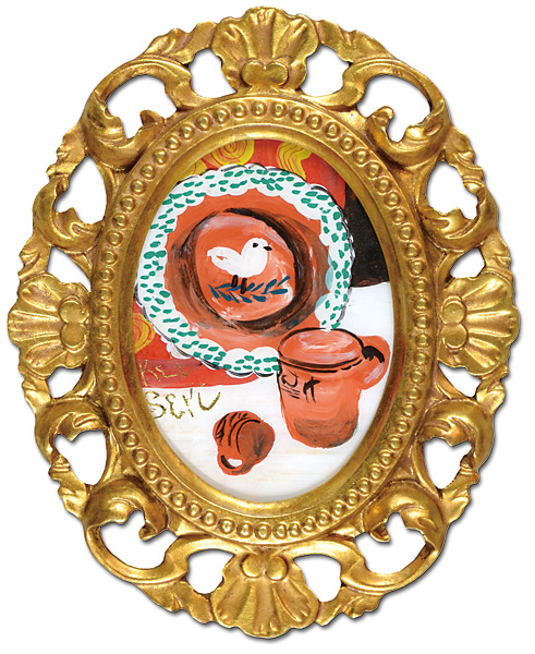 芹沢銈介「硝子絵 ぎりしゃ皿と器」 | 山田書店美術部オンラインストア