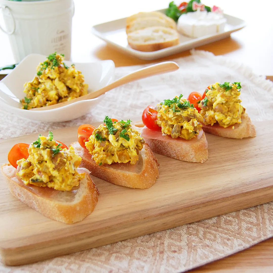 かぼちゃミックスのクリームチーズカナッペ｜レシピをさがす｜ヤマサン