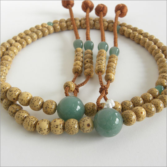 お遍路・巡礼用念珠 星月菩提樹 翡翠仕立て ｜ 通販 通信販売 ｜ 札所0番