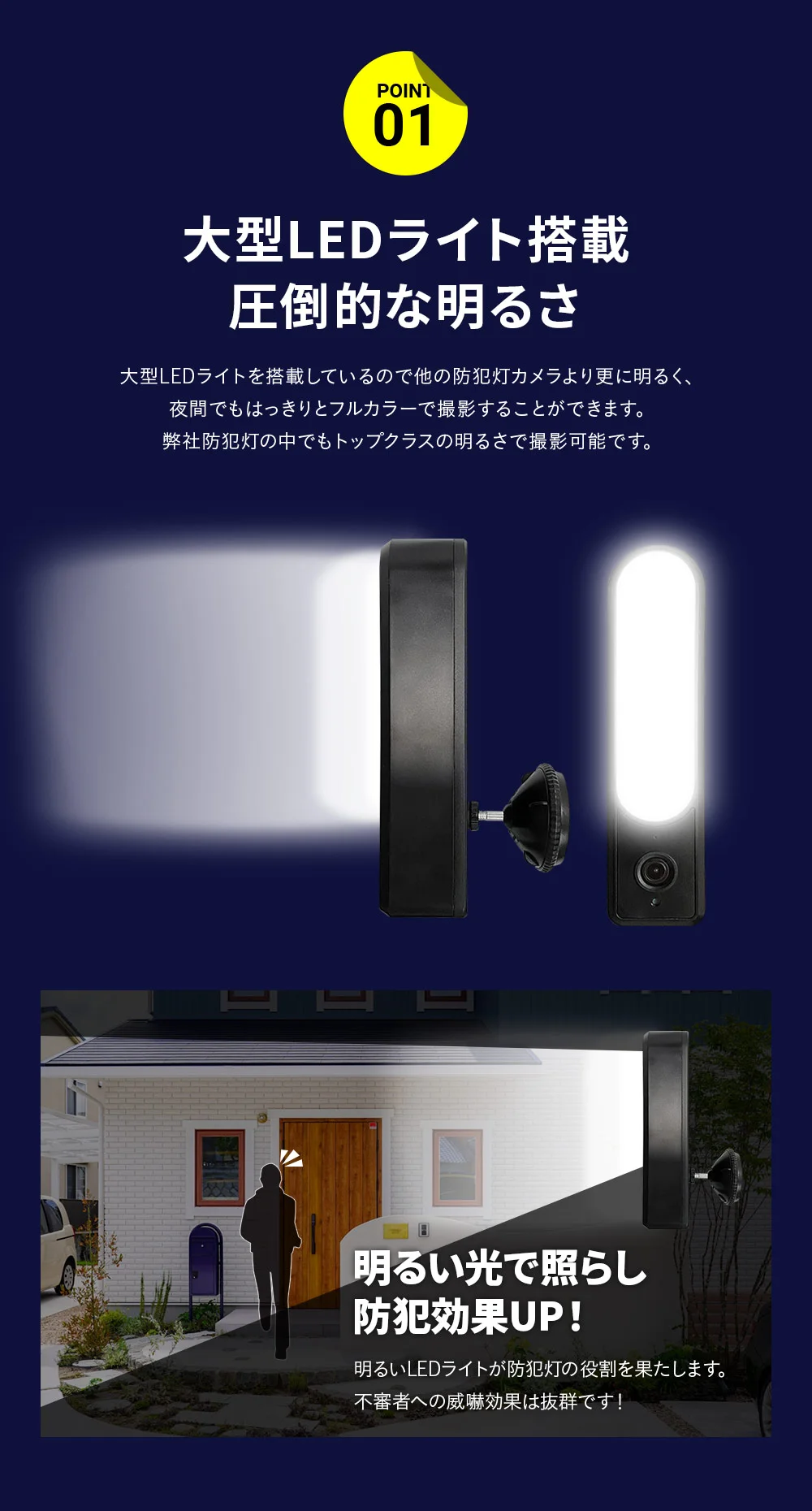 防犯カメラ WIFI 玄関灯カメラ 防犯灯カメラ WTW-IPW2235T【WTW 塚本無線】