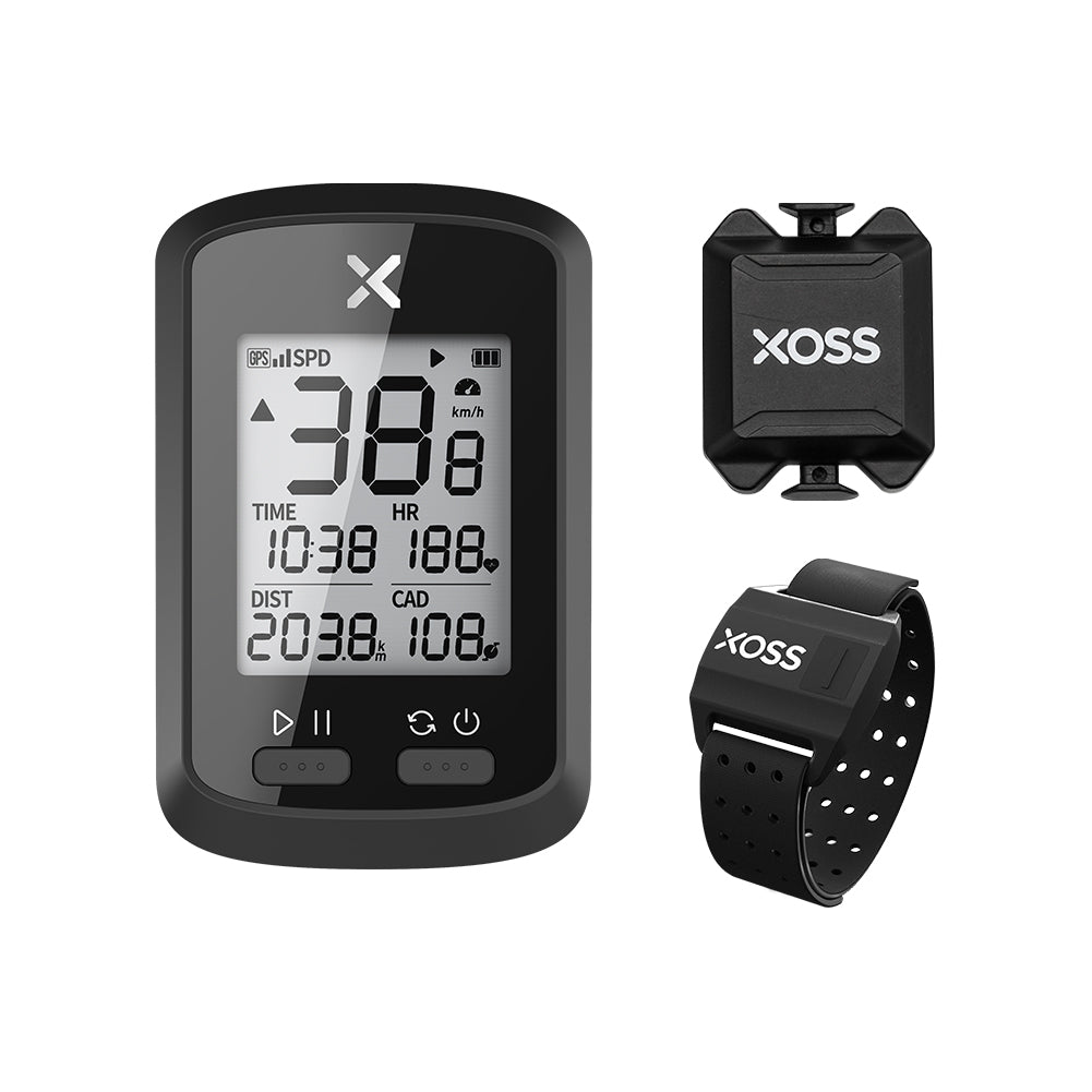 XOSS G+ GPS Bike Computer combo, with optional cadance and heart