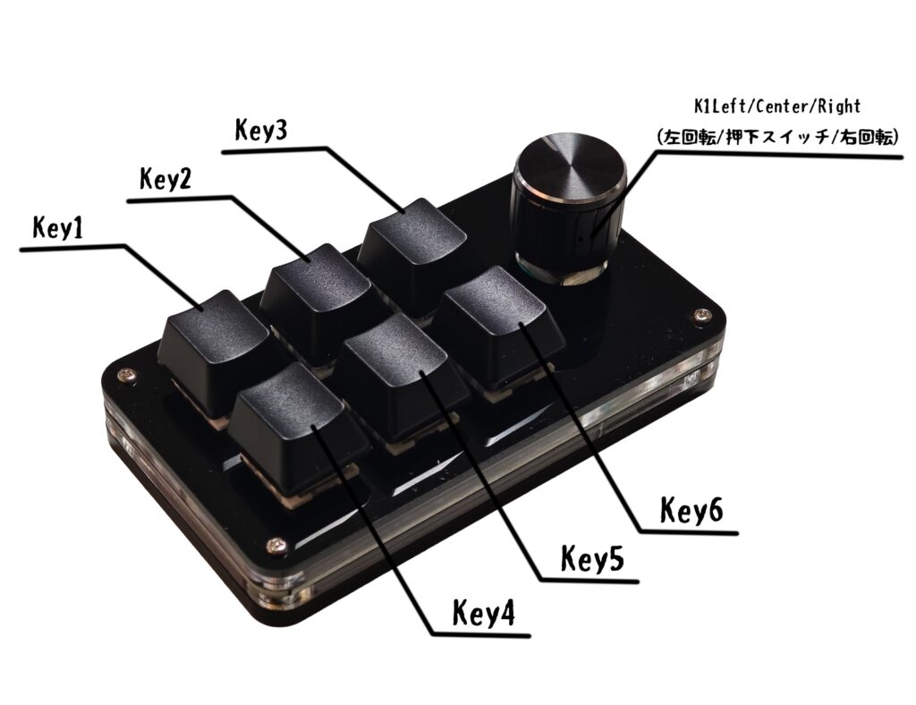 USB プログラマブル キーボード 6キー + 1回転ノブ 全2色 発売 | XYZA