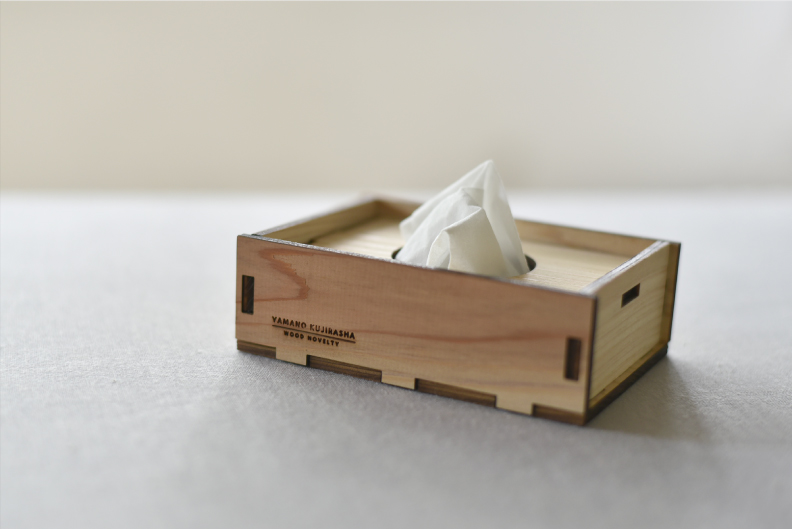 ポケットティッシュボックス 木のノベルティ・OEM 山のくじら舎