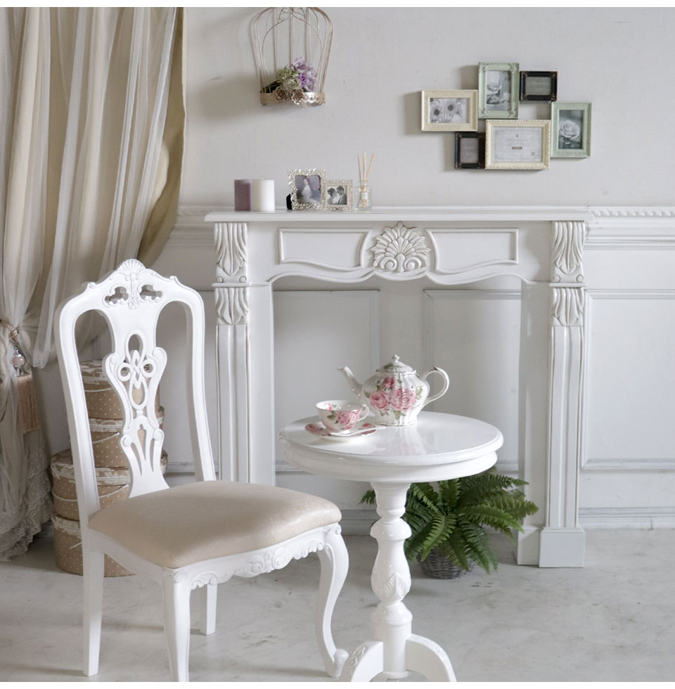 デラックスマントルピース(暖炉) ホワイト｜エレガント ホワイト家具