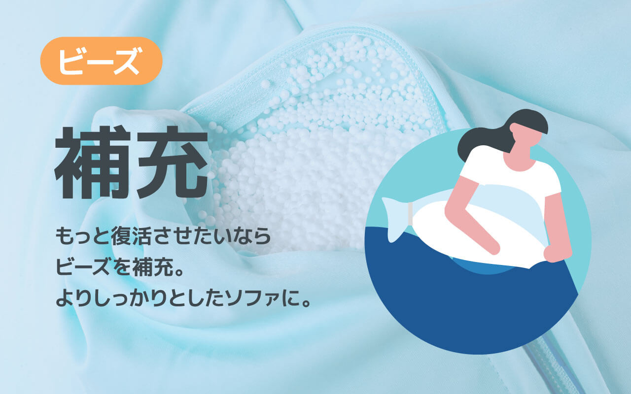 公式】Yogiboの補充ビーズの詰め替え方｜補充方法やコツをご紹介