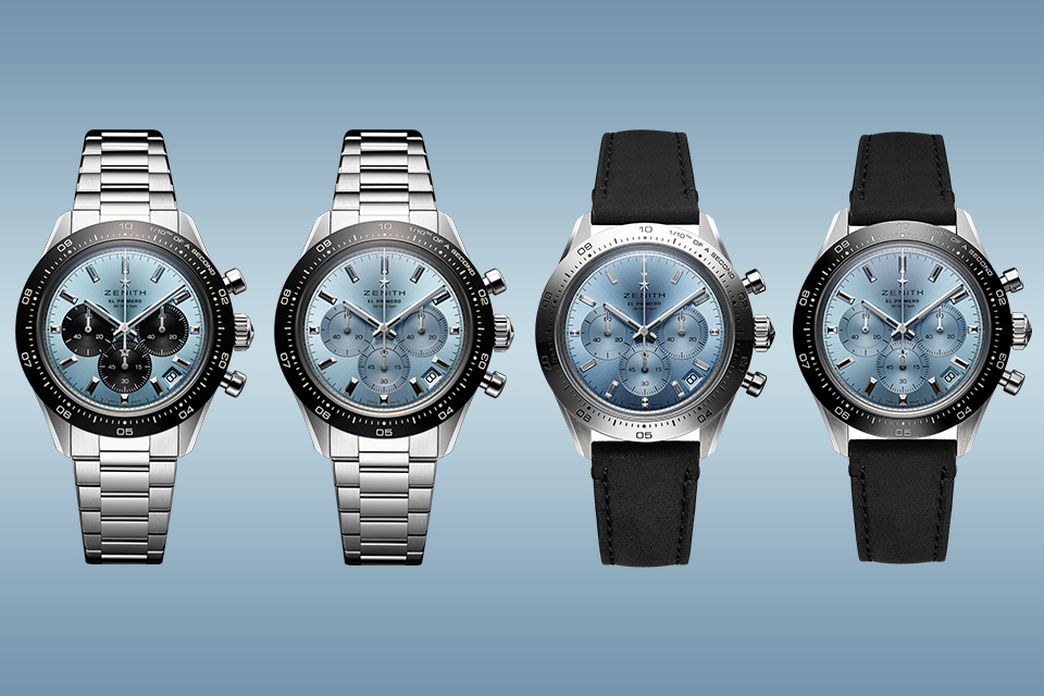 アクアブルーの文字盤でエレガンスをより高めたゼニス「クロノマスター