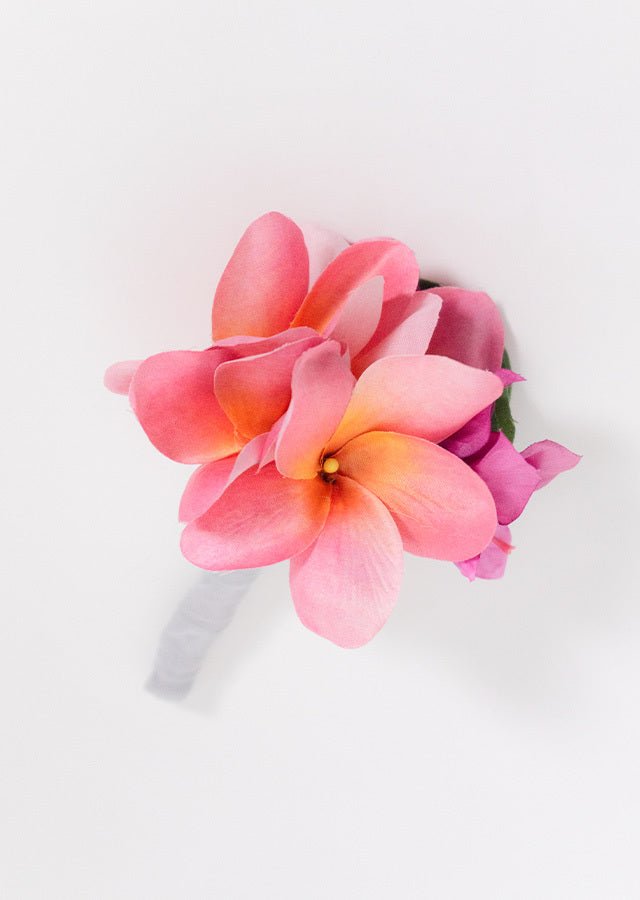 ウェディングブーケ】ビビットピンクのウェディングブーケ ブートニア