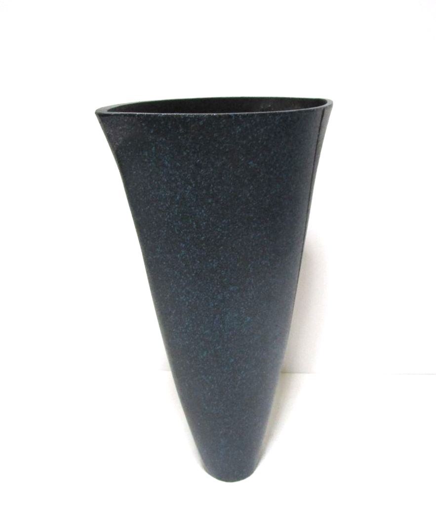 アルミ合金花器 清流 ブルー散らし - 花器ギャラリー 裕器 (ゆうき）