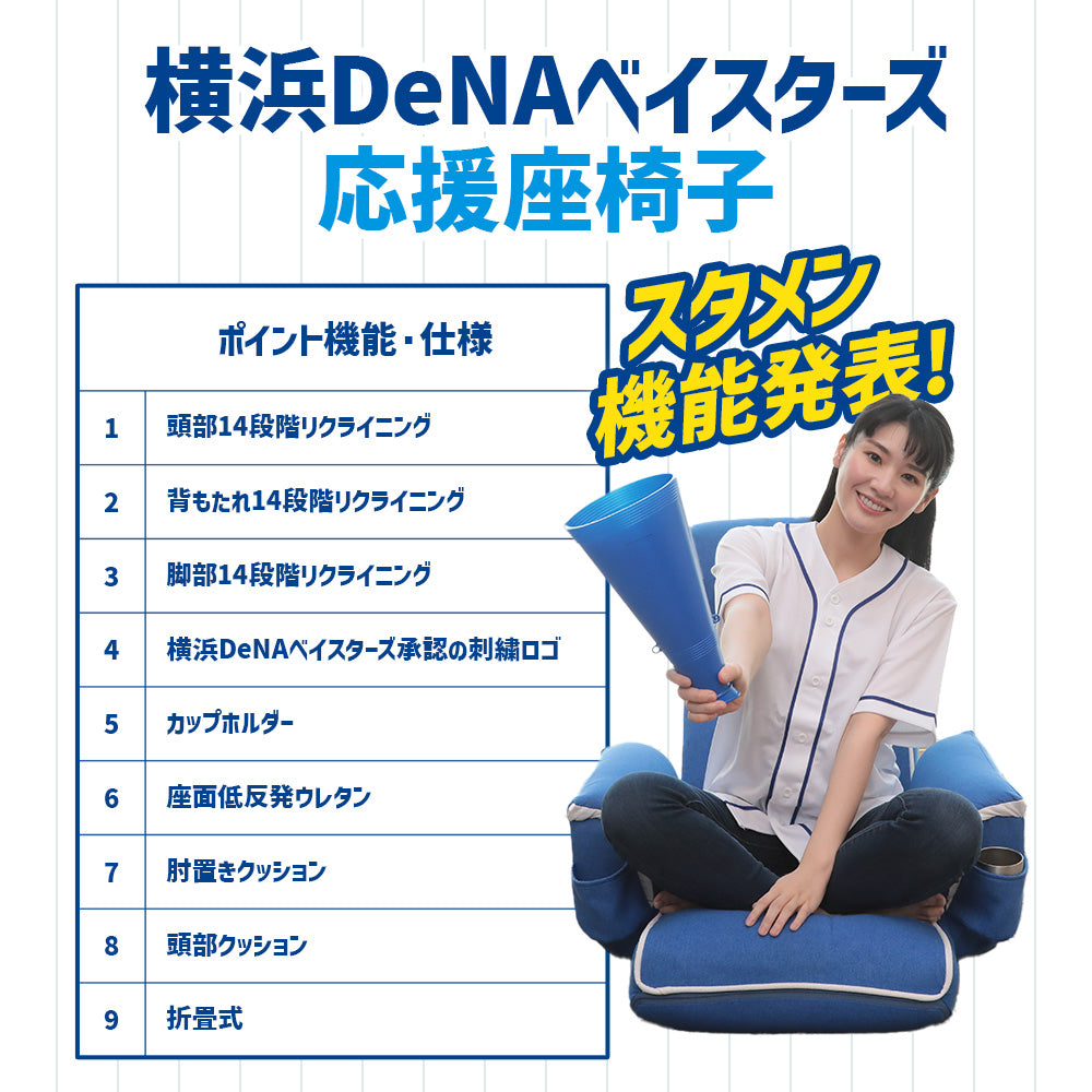 横浜DeNAベイスターズ応援座椅子 – 座椅子生活｜公式ECサイト