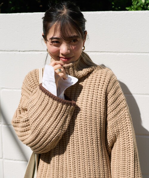 FREAK'S STORE（フリークスストア） ニット セーター 畦配色 タートル