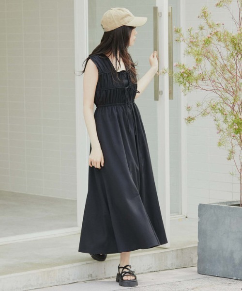 archives（アルシーヴ） ノースリーブワンピース MEDIUM ブラック