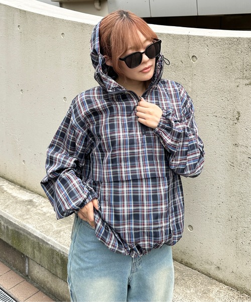 パーカー アソートチェックアノラック メンズ レディース : ZOZOTOWN