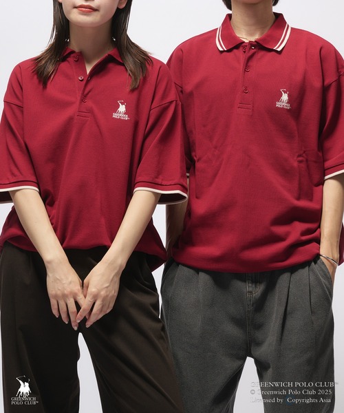 Adoon plain ポロシャツ GREENWICH POLOCLUB MOSS STITCH POLO SHIRT