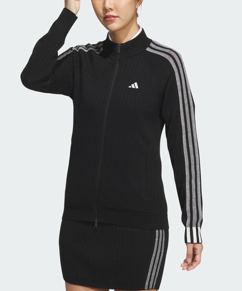 adidas（アディダス） ニット セーター スリーストライプス 防風 長袖