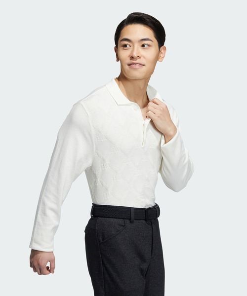 adidas（アディダス） ポロシャツ アーガイル柄 セーター ポロ「adidas