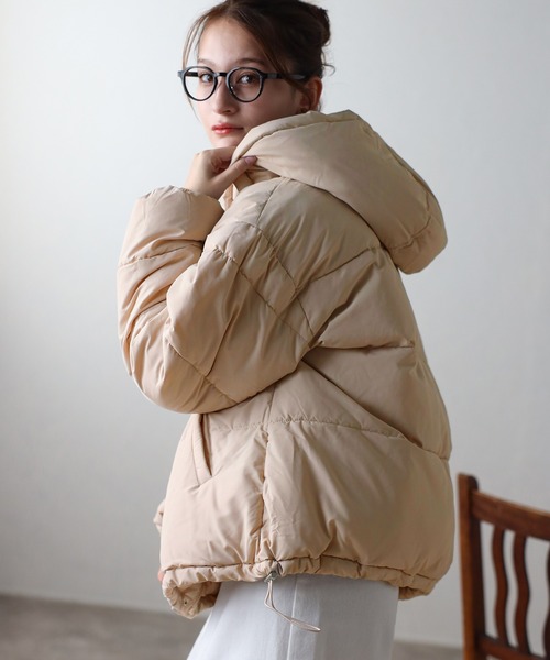 TRIANGLE PALETTE ダウンコート ダウンジャケット フード付き 中綿