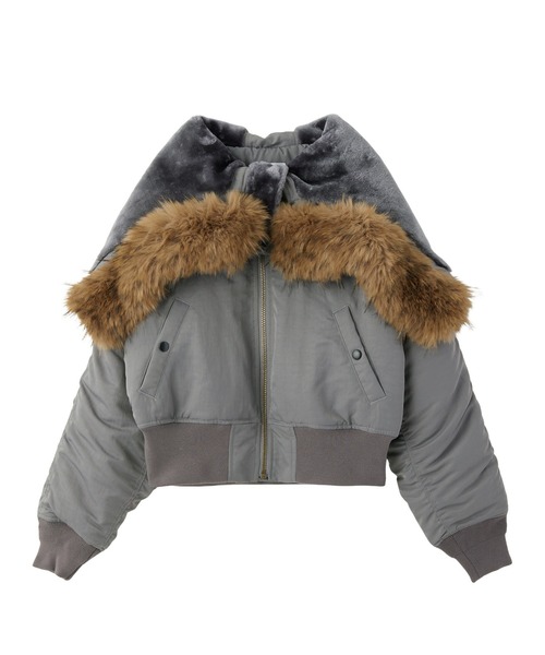 X-girl（エックスガール） ブルゾン ジャンバー FAUX FUR HOODED