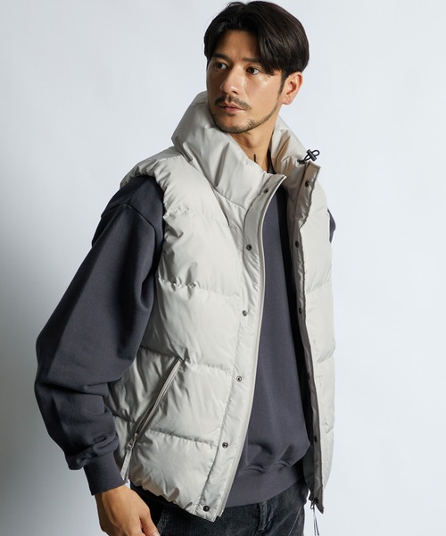 LANVIN en Bleu ブルゾン アウター ボリュームネック シンプル ダウン