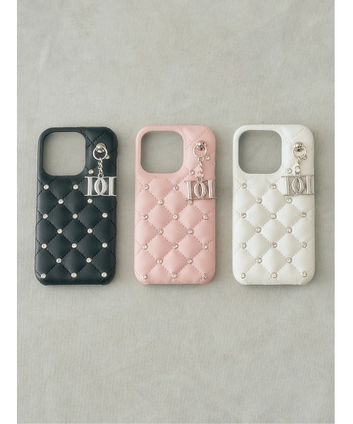 Darich（ダーリッチ） スマホケース キルティングビジューDDチャーム