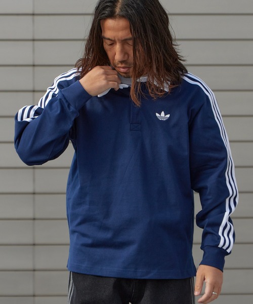 adidas（アディダス） ポロシャツ 3-STRIPS RUGBY LOGO POLO SHIRTS
