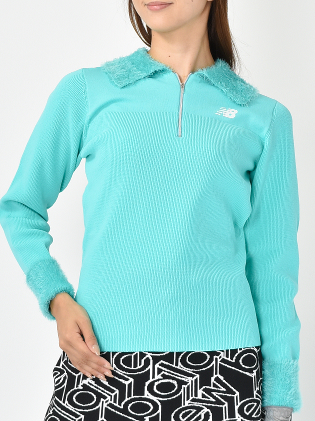 ニューバランスゴルフ 袖フェザーハーフジップニット 012-3270505