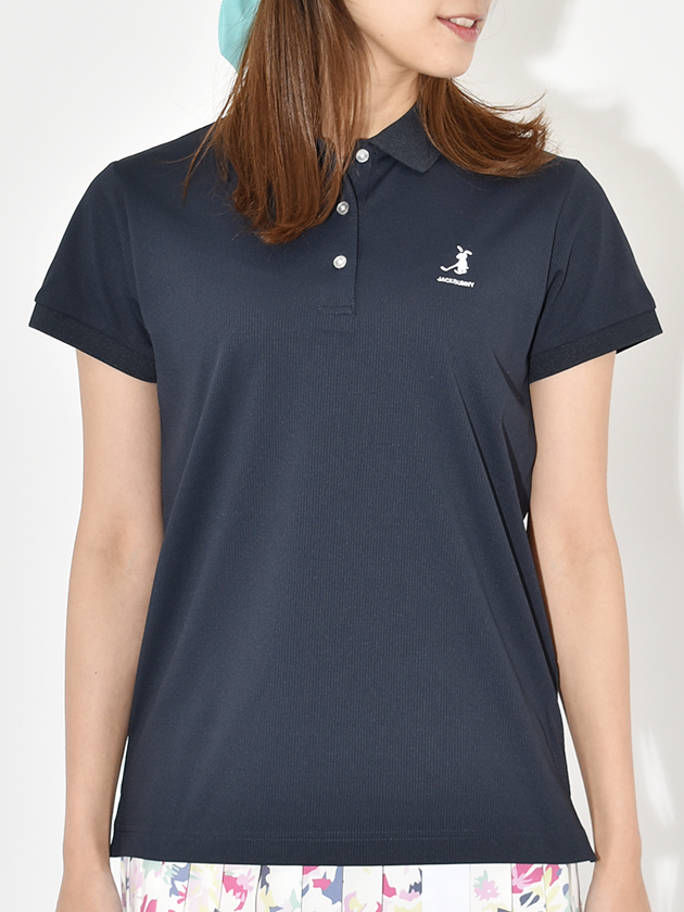 ジャックバニー 天竺メッシュポロシャツ(半袖) 263-5160116（ネイビー
