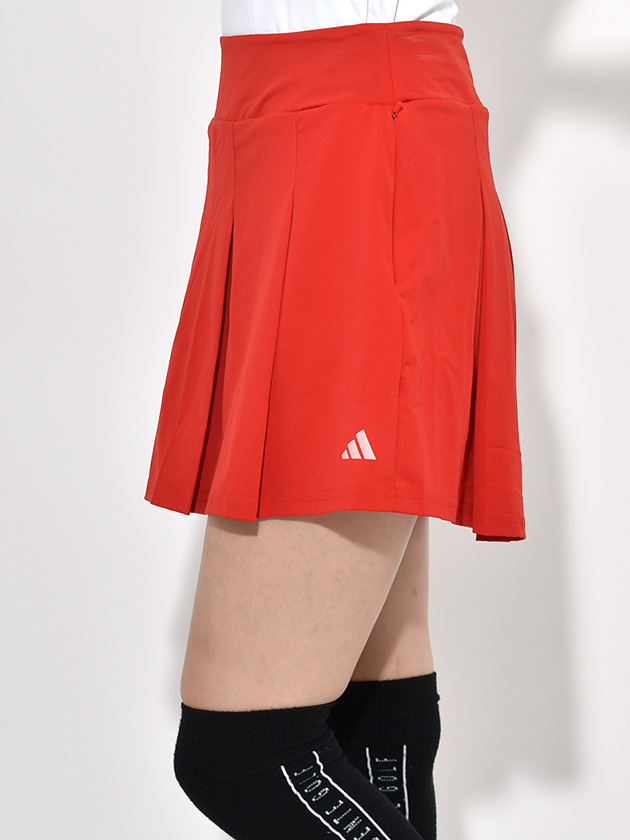 アディダスゴルフ プリーツスカート IXA17（レッド） | レディース