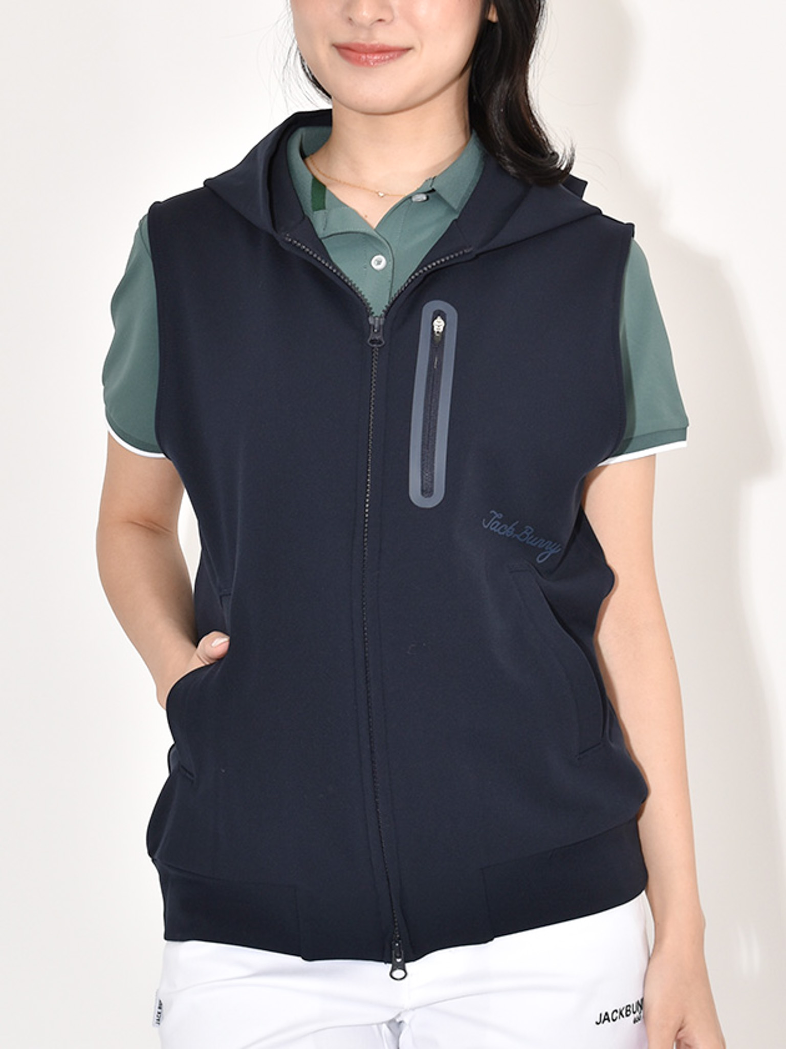 ジャックバニー 26年春夏新作 PEダンボールフーディジップベスト 263